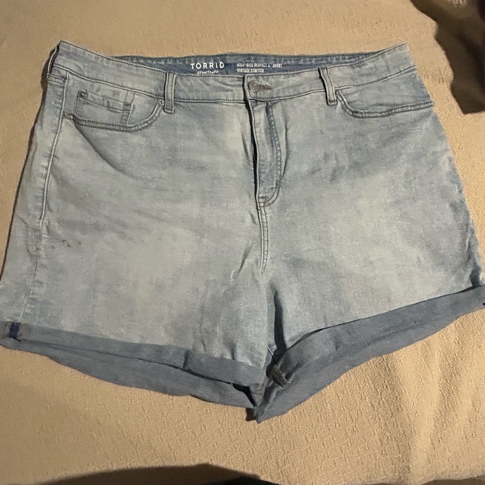 Torrid Light Blue Jean Shorts